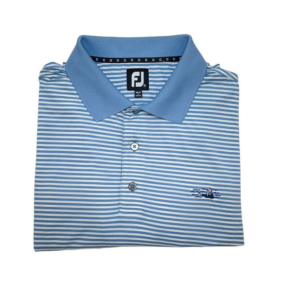 FootJoy Other - Miacomet Golf Polo Shirt Men Size XL Blue Striped FootJoy Nantucket Country Club